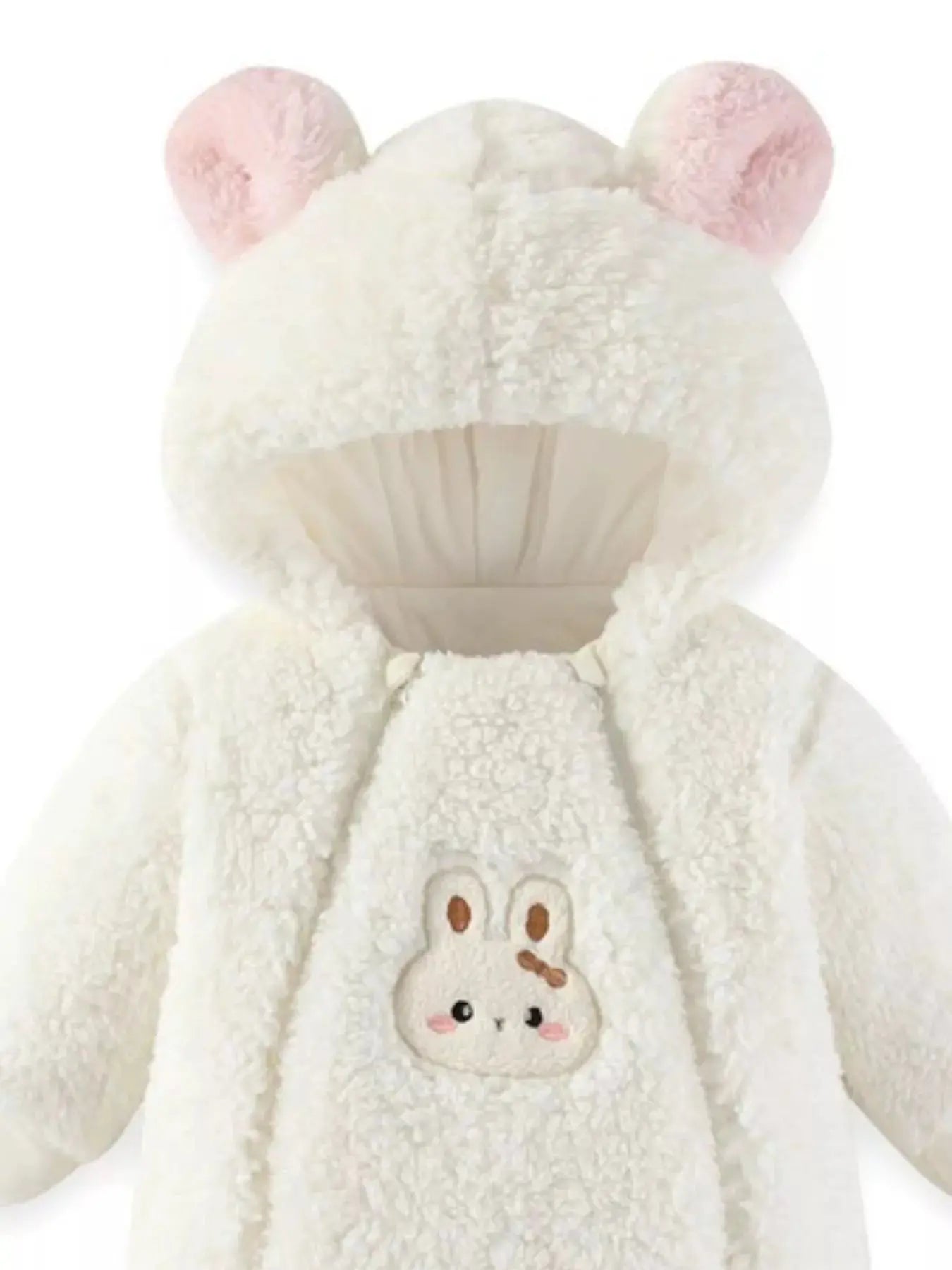 Cute Bunny Hooded Fleece One-Piece Simply Love