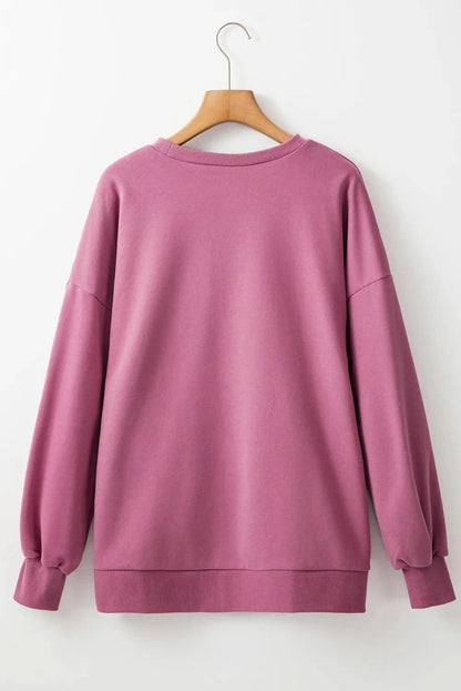 Chic high-low pocket sweatshirt with long sleeves