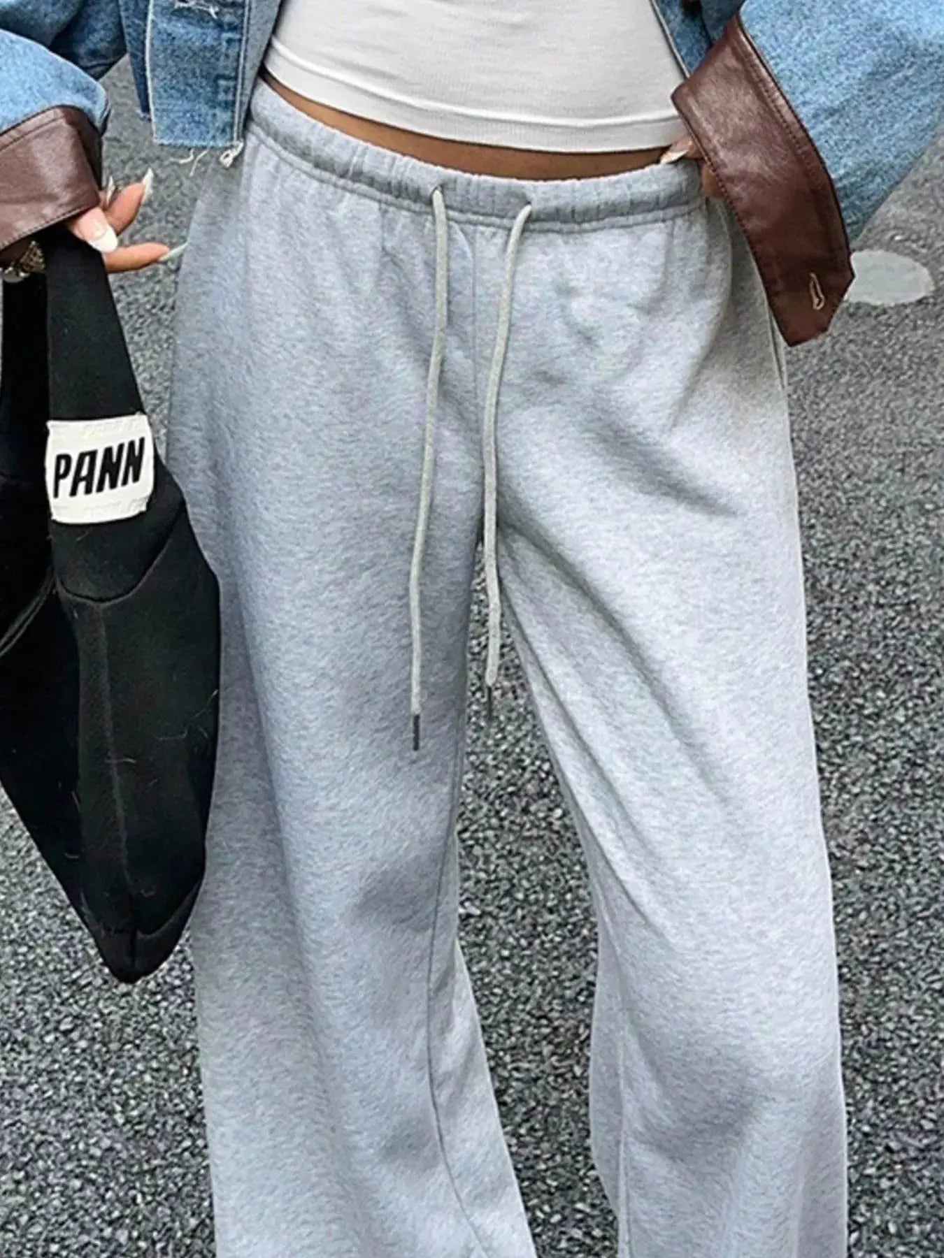 Wide Leg Drawstring Sweatpants Simply Love
