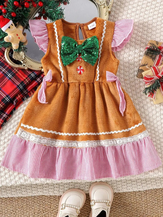 Children's Christmas Lace Detail Dress Simply Love