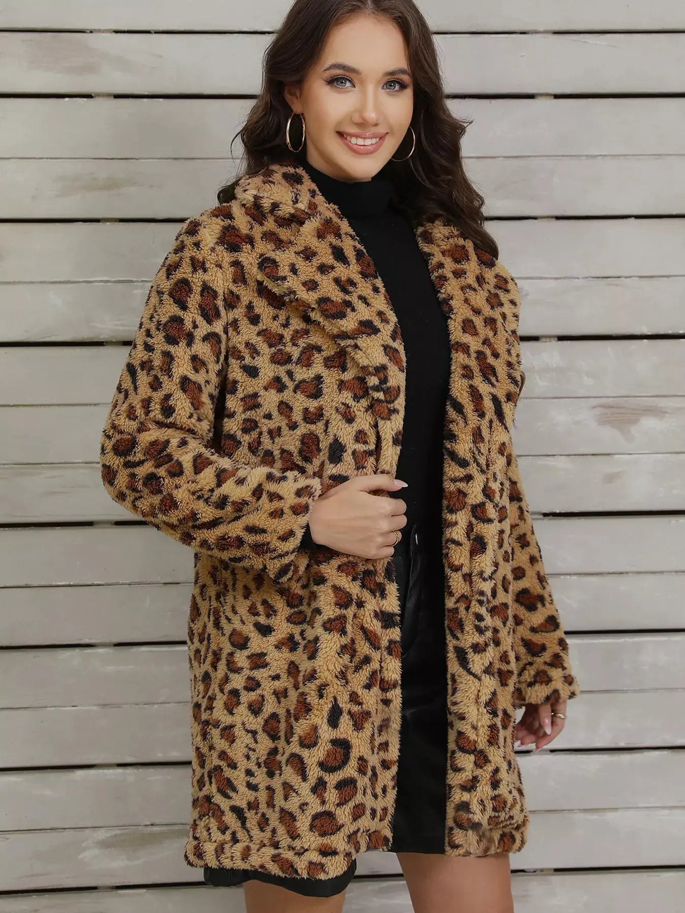 Leopard Fuzzy Teddy Coat Simply Love