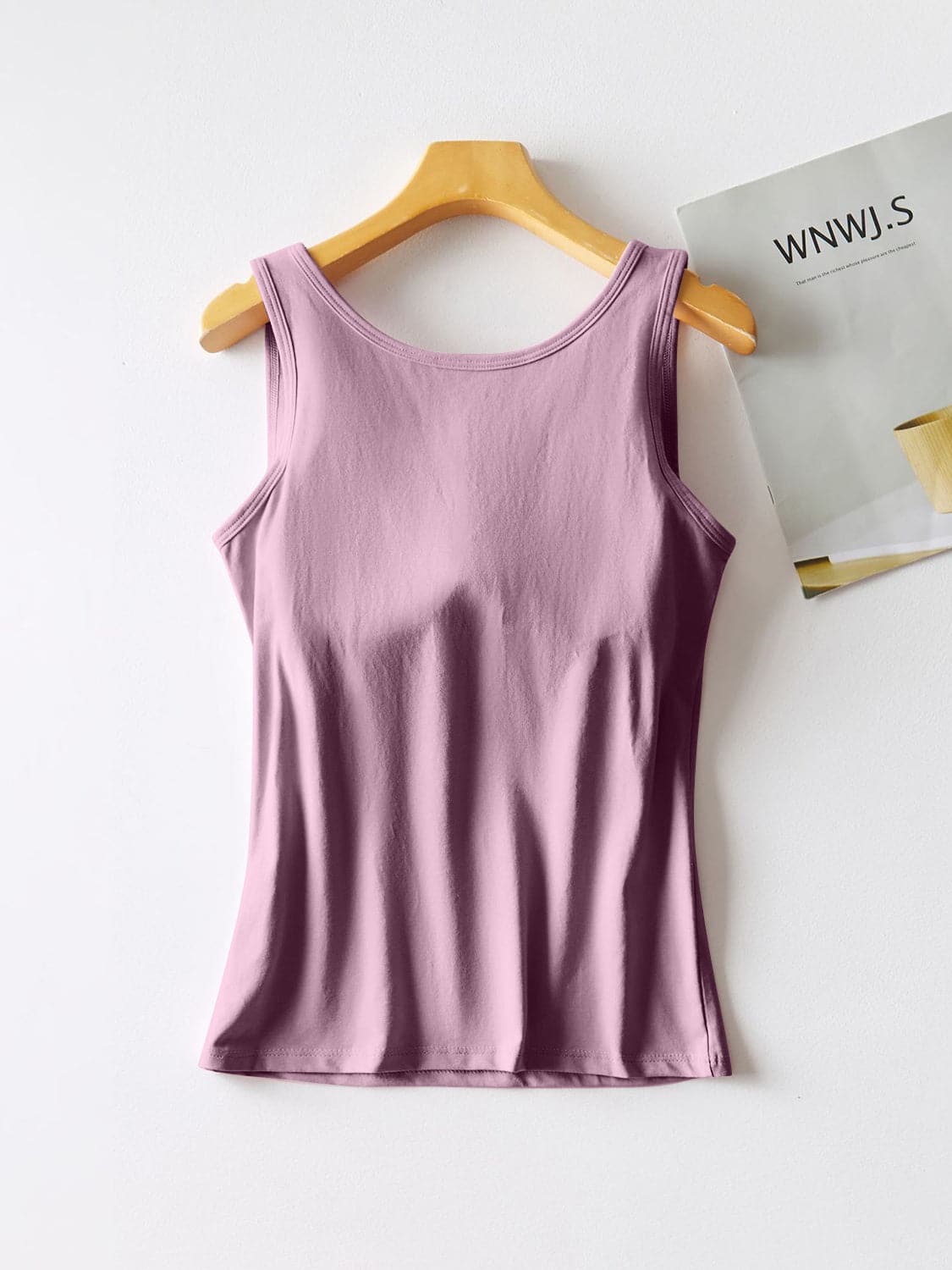 Round Neck Tank with Bra.