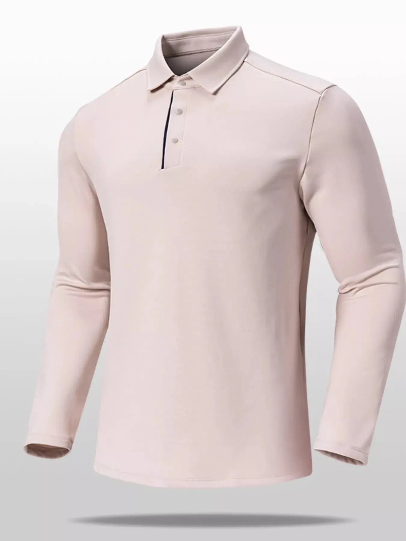 Men's Plus Size Long Sleeve Slim Fit Polo Shirt Simply Love