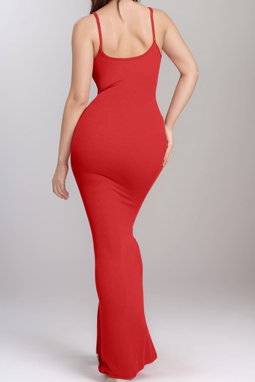 Sleek and Stretchy Built-In Shapewear Sleeveless Maxi Dress