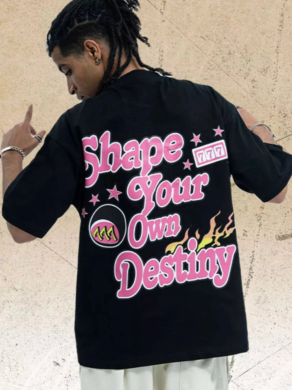 Men's Graphic Round Neck T-Shirt Simply Love