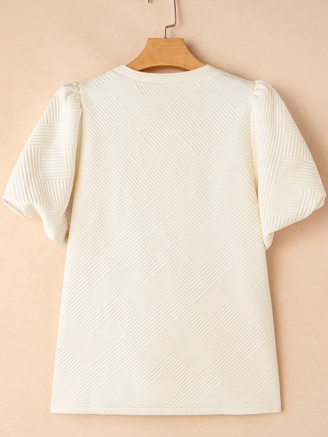 Textured Puff Sleeve T-Shirt Simply Love