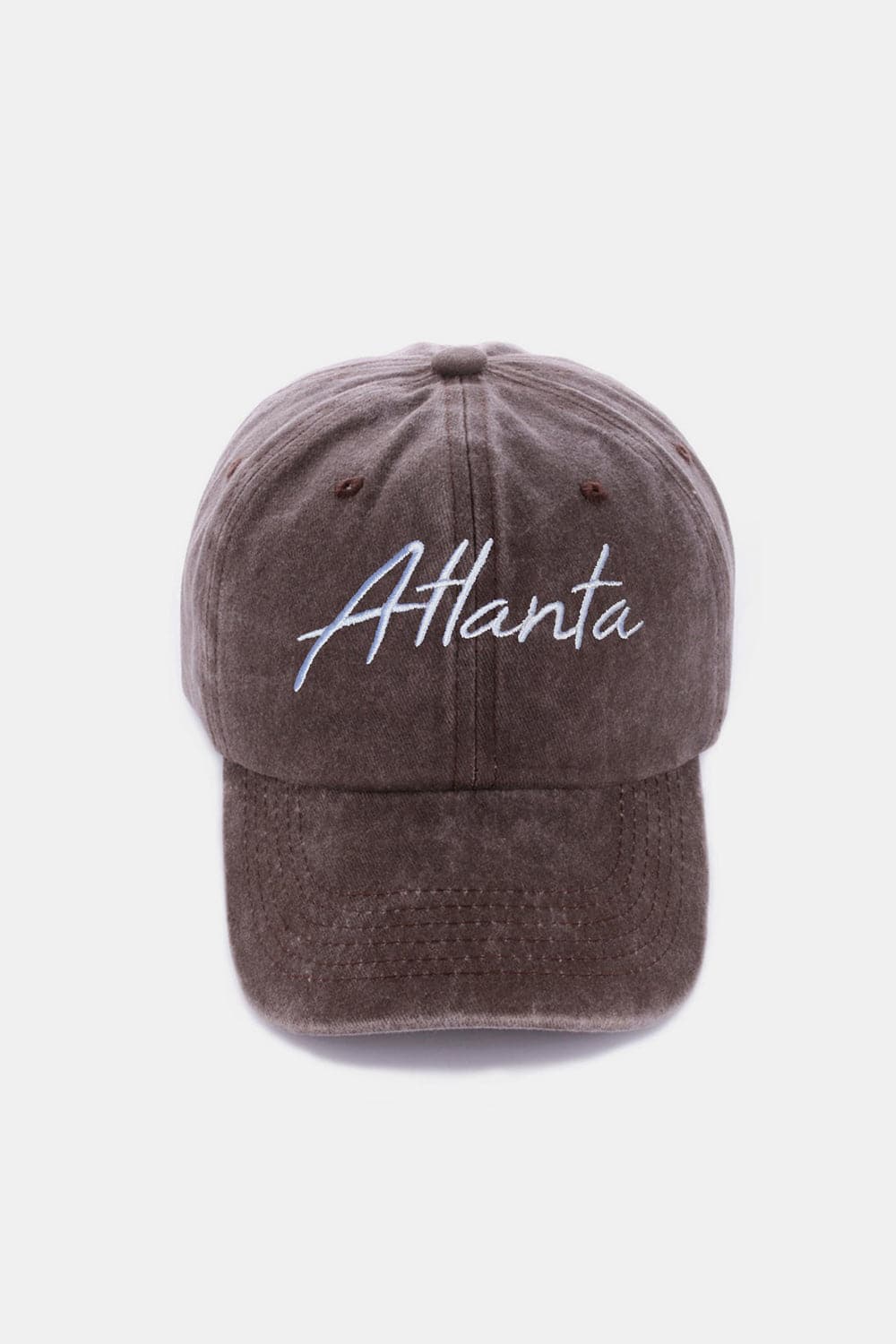 Zenana Washed ATLANTA Embroidered Baseball Cap.