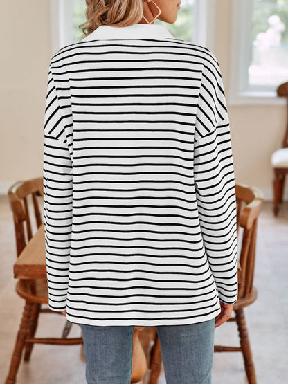 Chic striped long sleeve tee