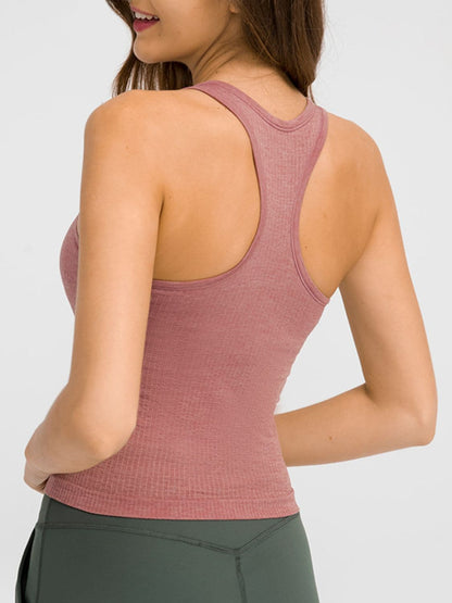 Round Neck Racerback Active Tank.