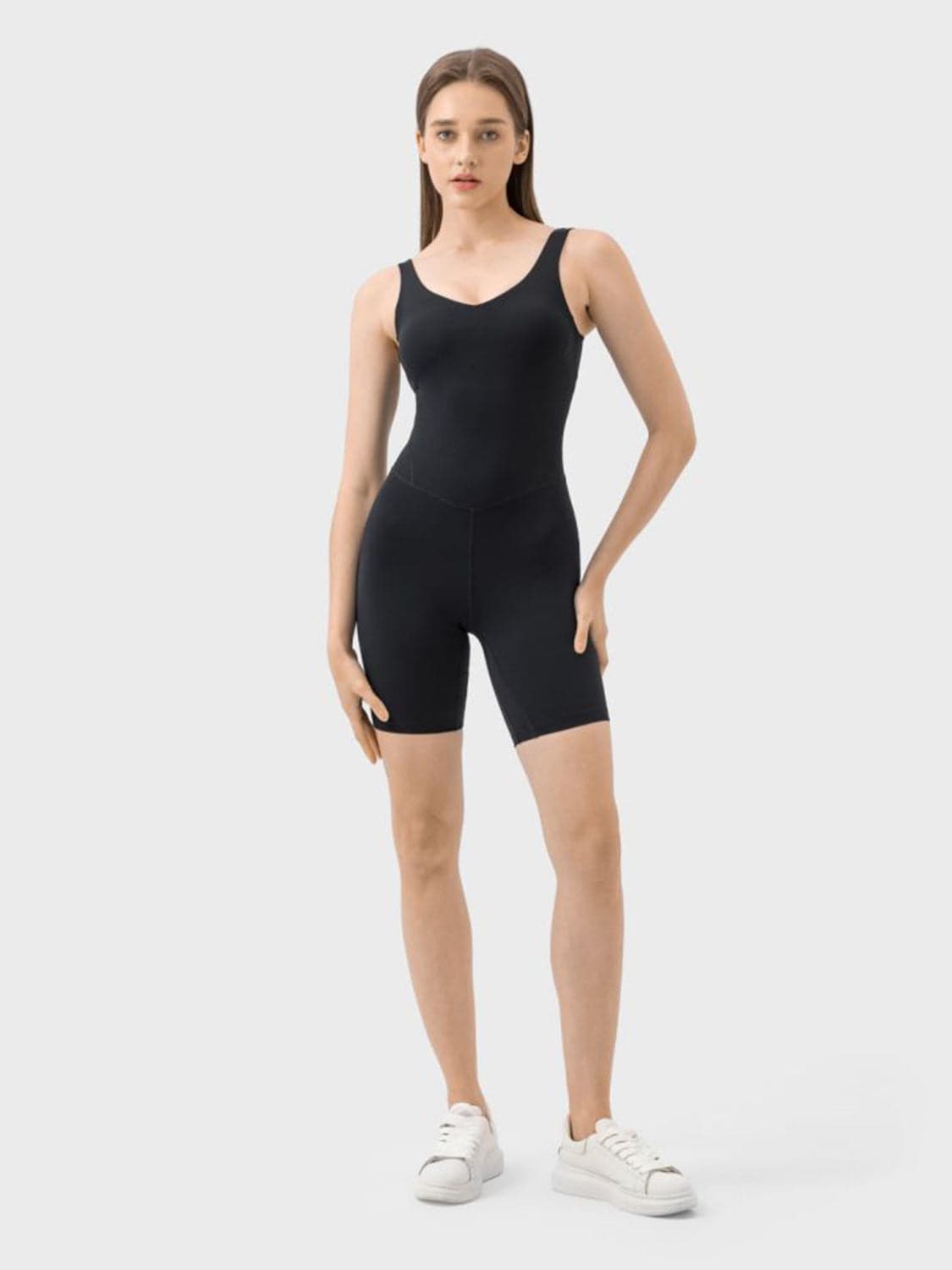 Wide Strap Active Romper.