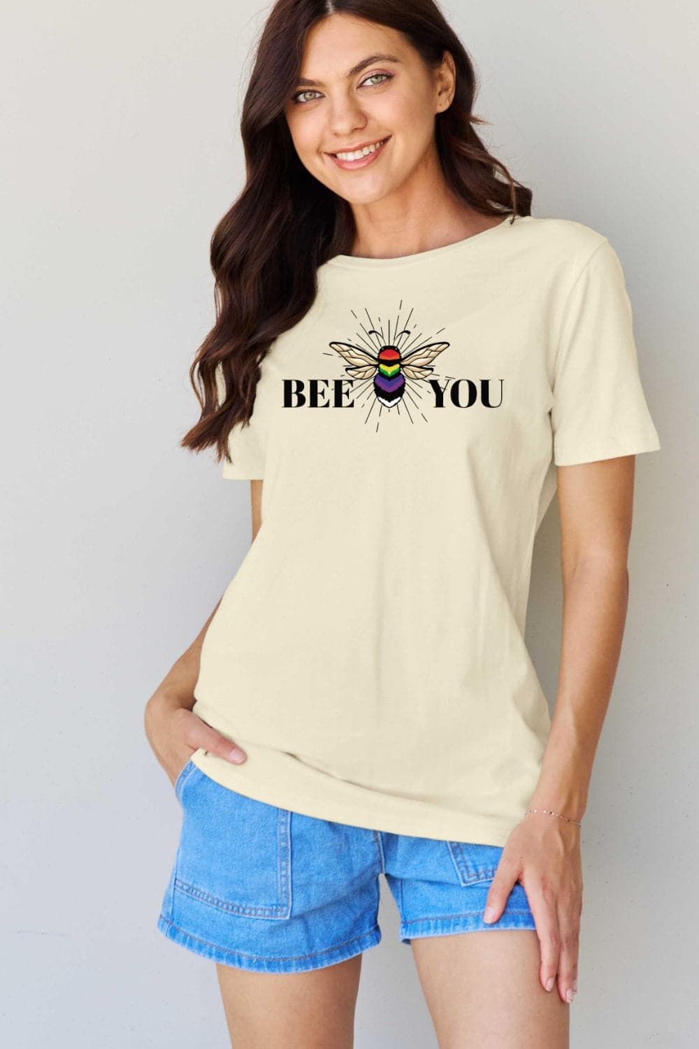 Simply Love Full Size BEE YOU Graphic T-Shirt.