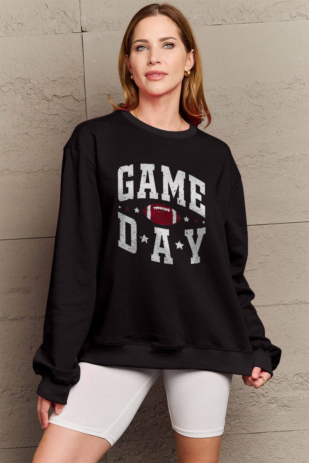 Simply Love Full Size GAME DAY Graphic Sweatshirt.