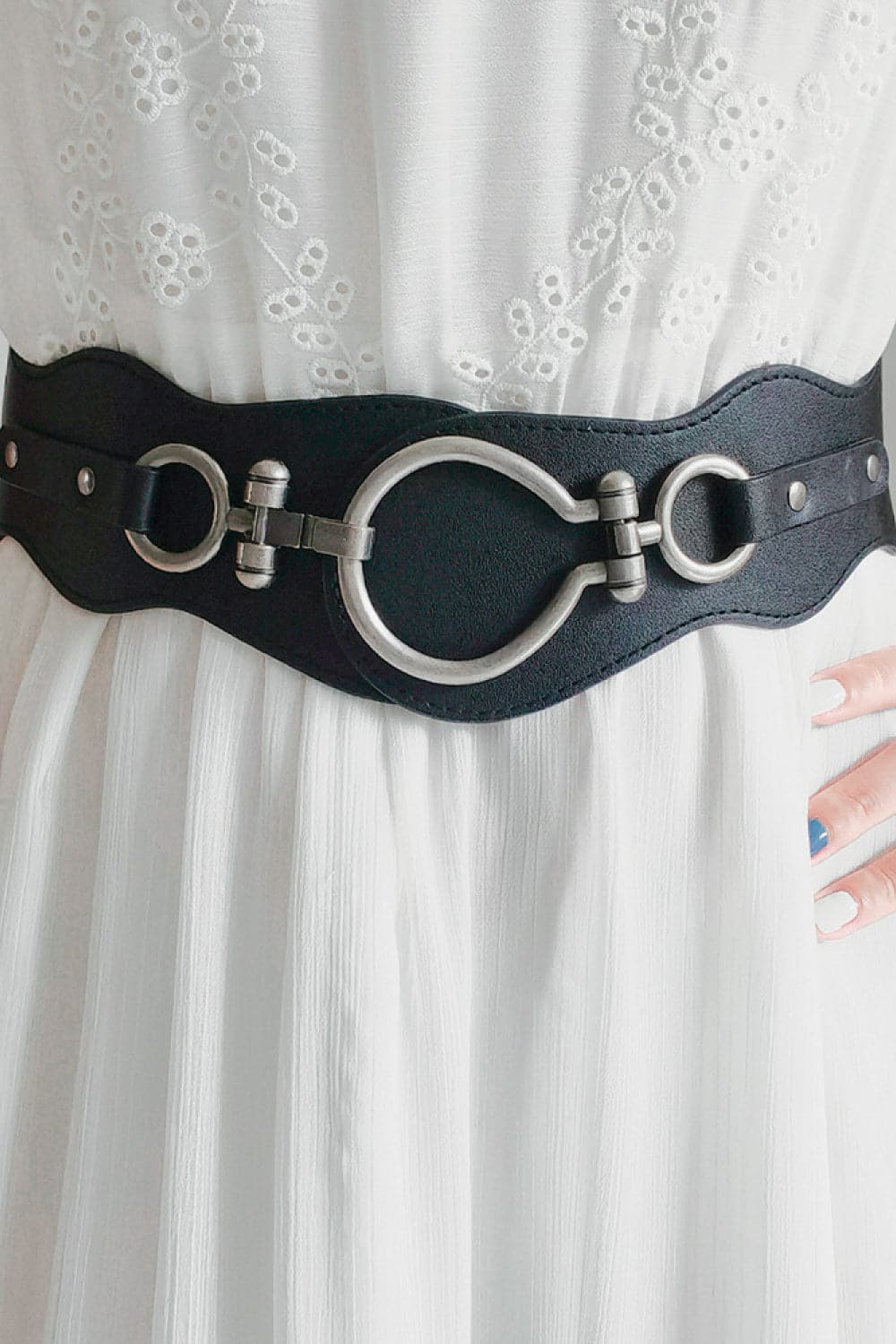 PU Leather Zinc Alloy Buckle Belt.