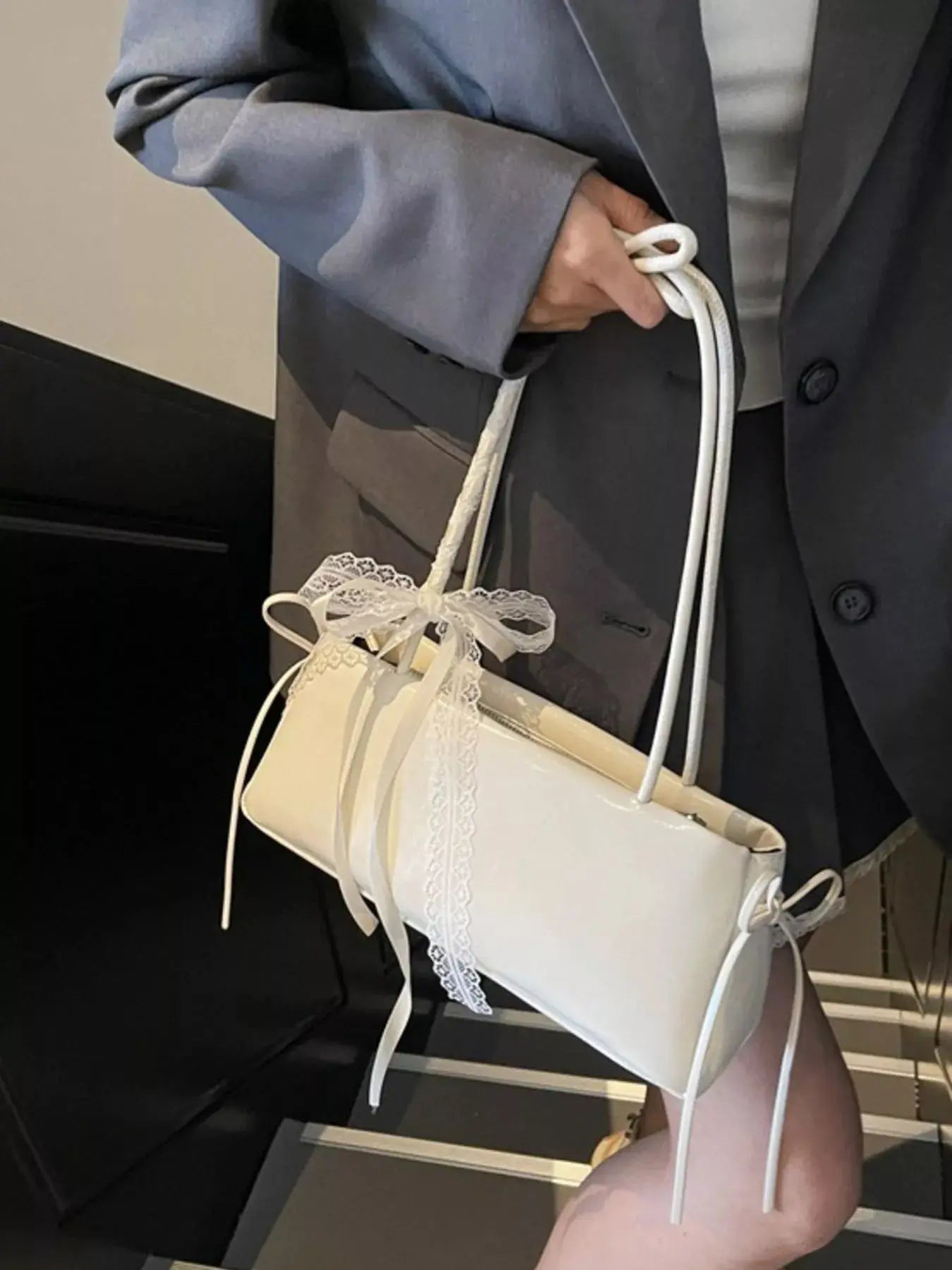 Lace Decor Shoulder Bag Simply Love