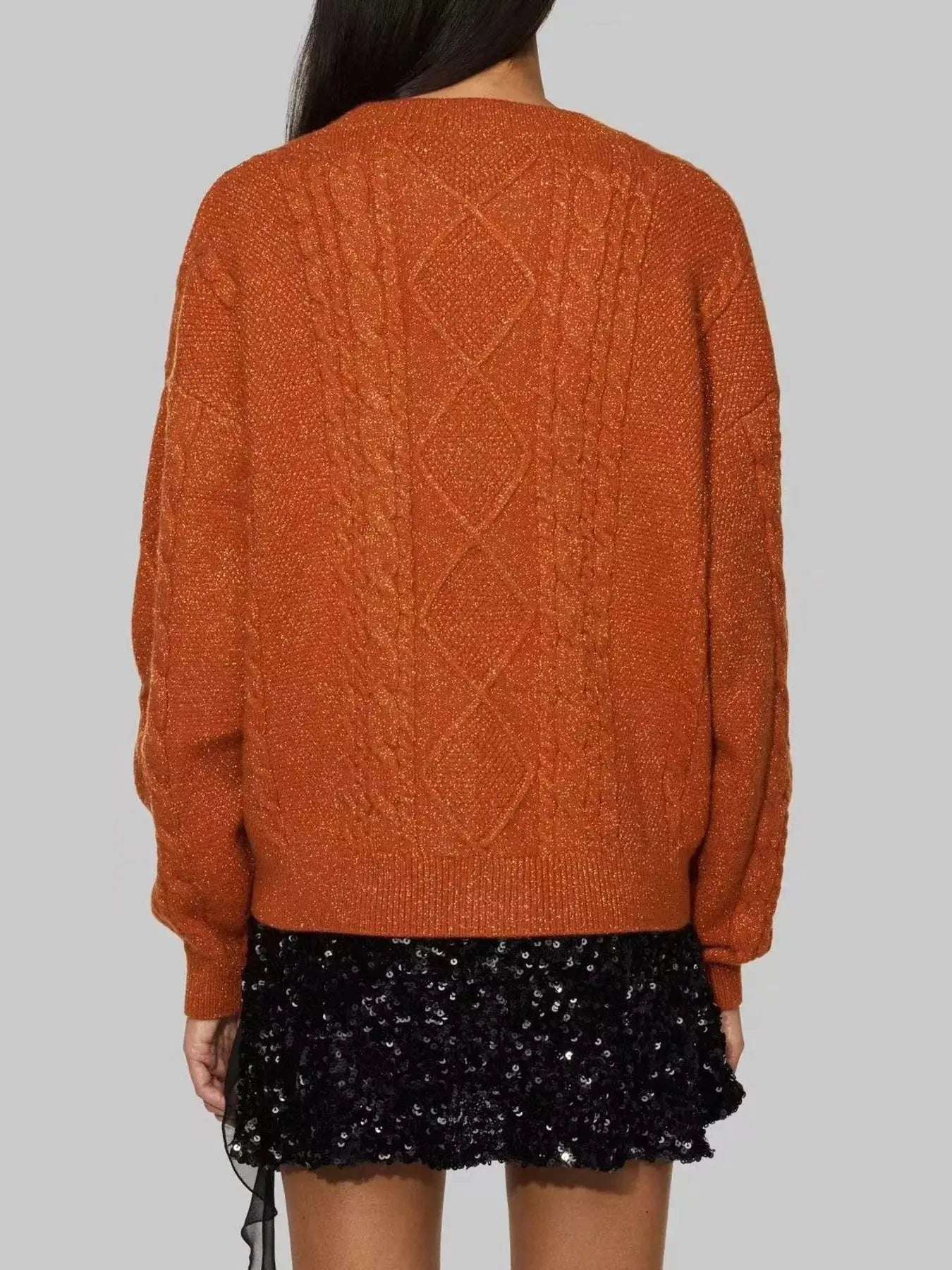 Cable Knit Button Up Cardigan Simply Love