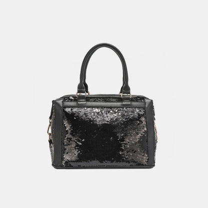 Sparkling sequin patch boston bag by Nicole Lee USA