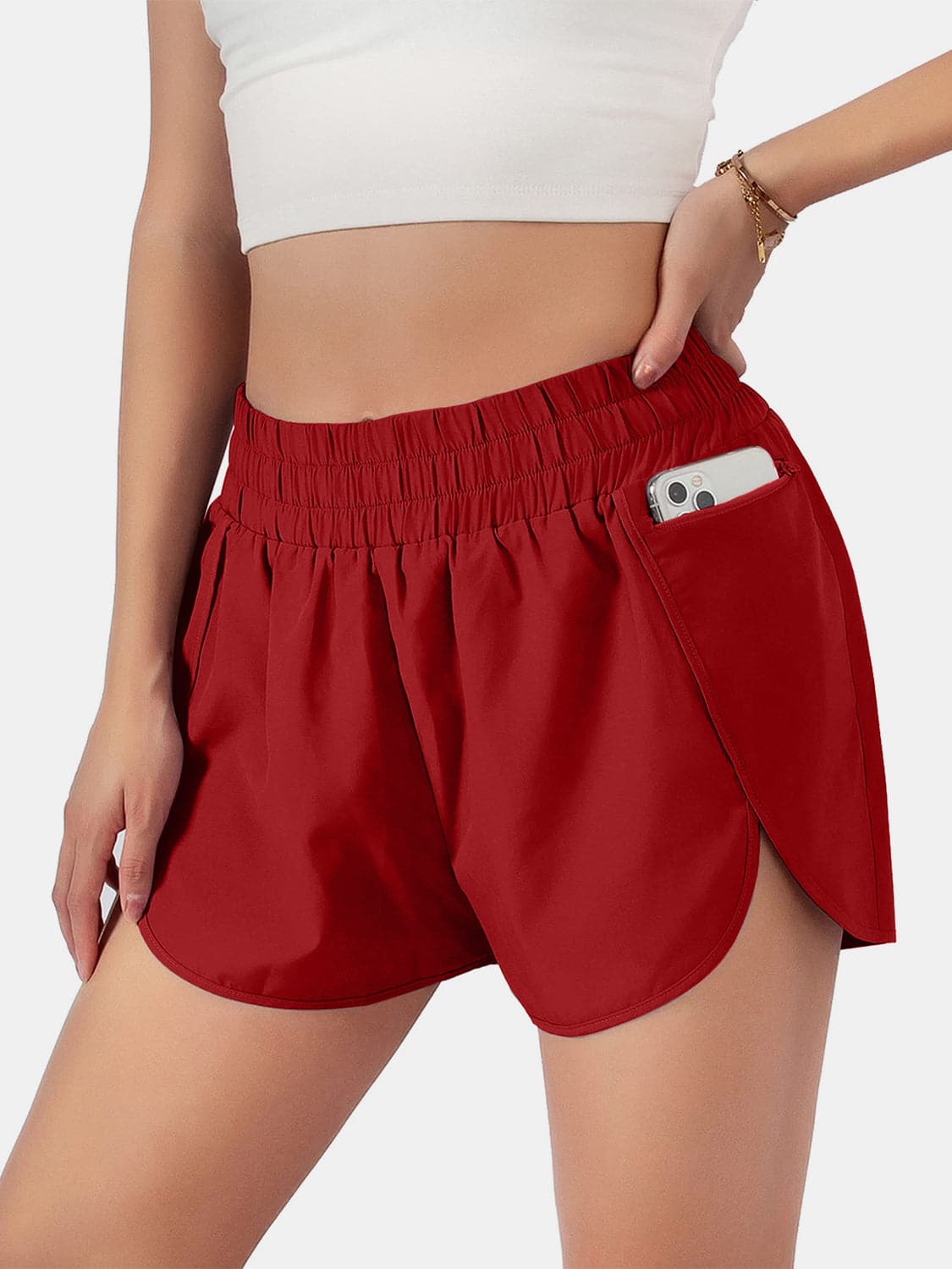 Elastic Waist Active Shorts.