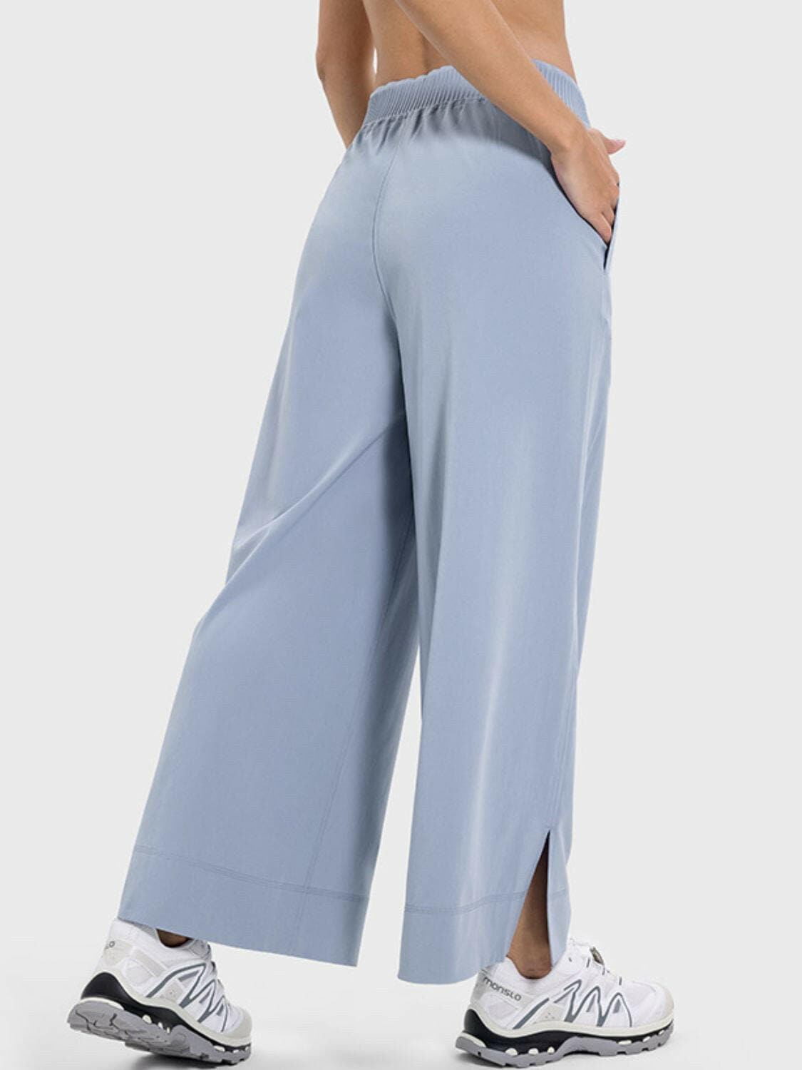 Slit Wide Leg Active Pants.