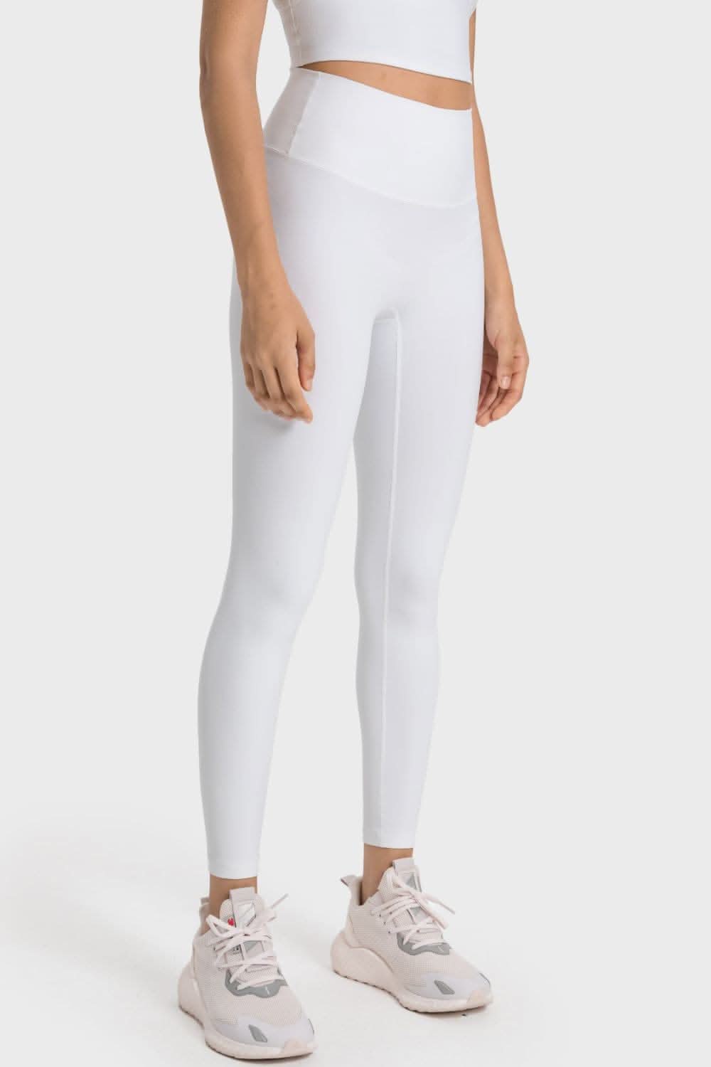 High-rise yoga leggings with wide waistband - Love Salve 