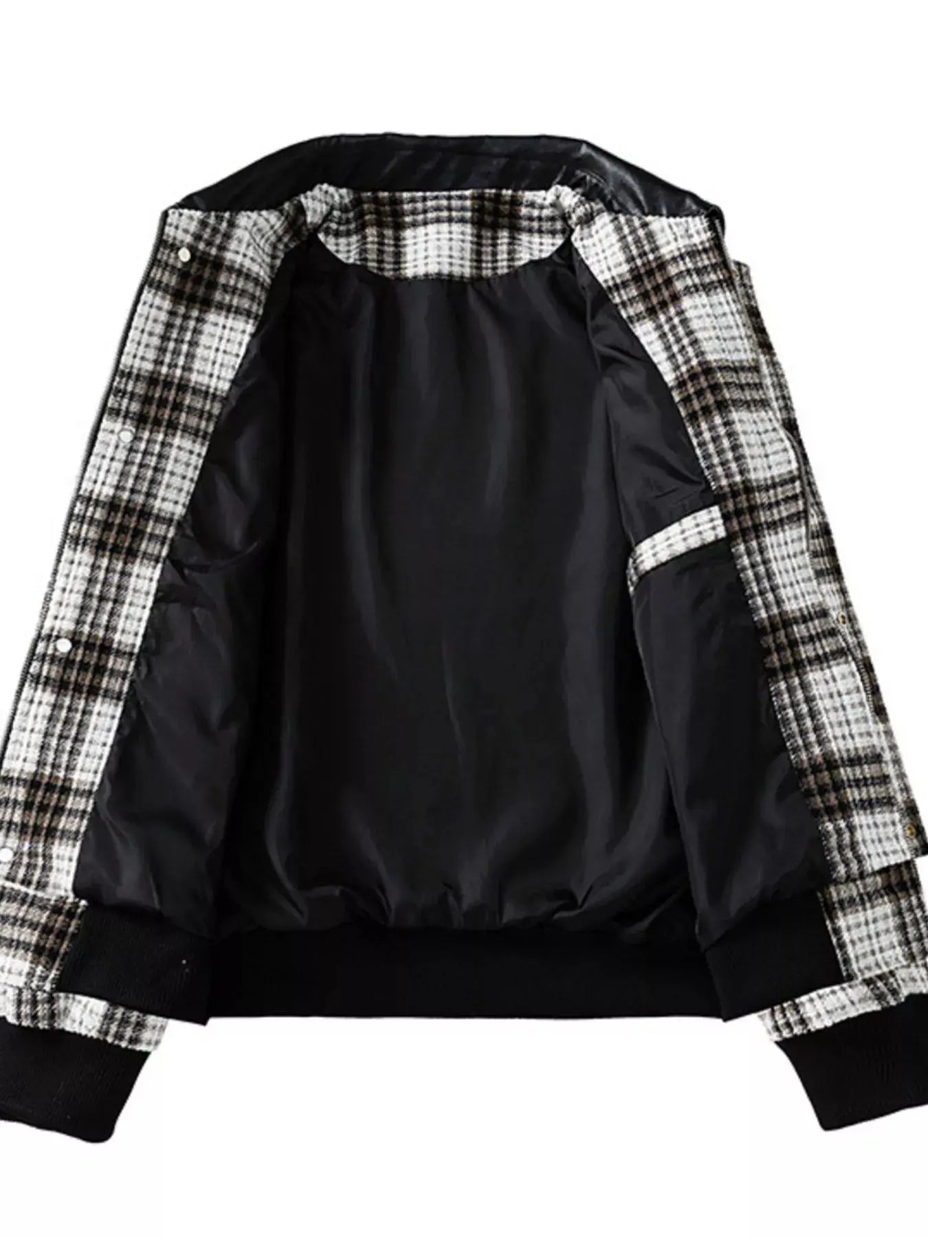 Men's Plus Size Plaid Pattern Snap Down Casual Jacket Simply Love