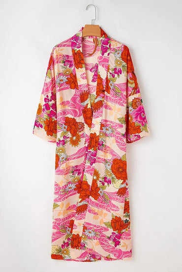 Sheer open front kimono - 100% polyester