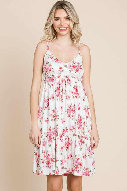 Culture Code Full Size Floral Frill Cami Dress.