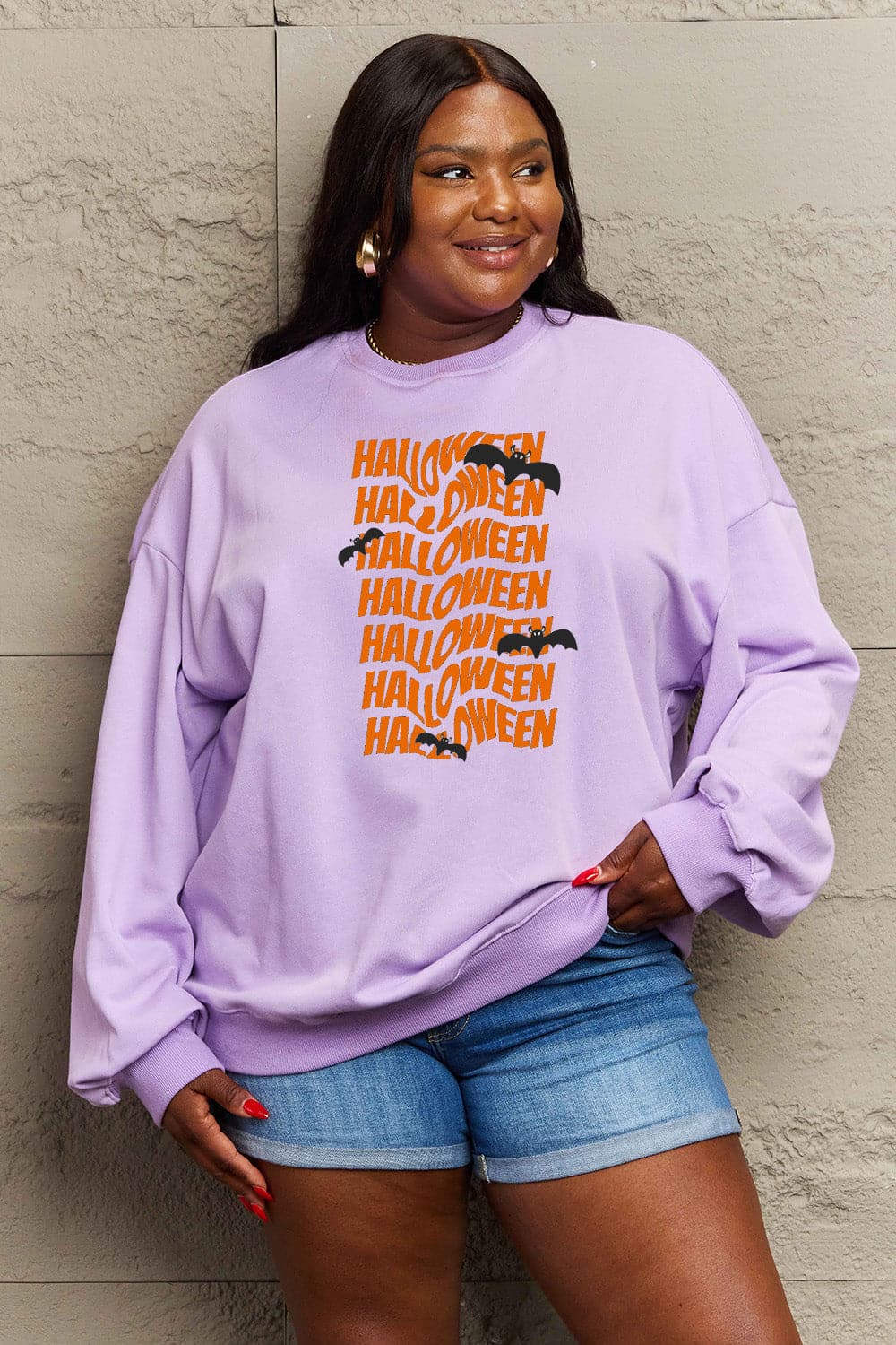 Simply Love Full Size HALLOWEEN Graphic Sweatshirt.