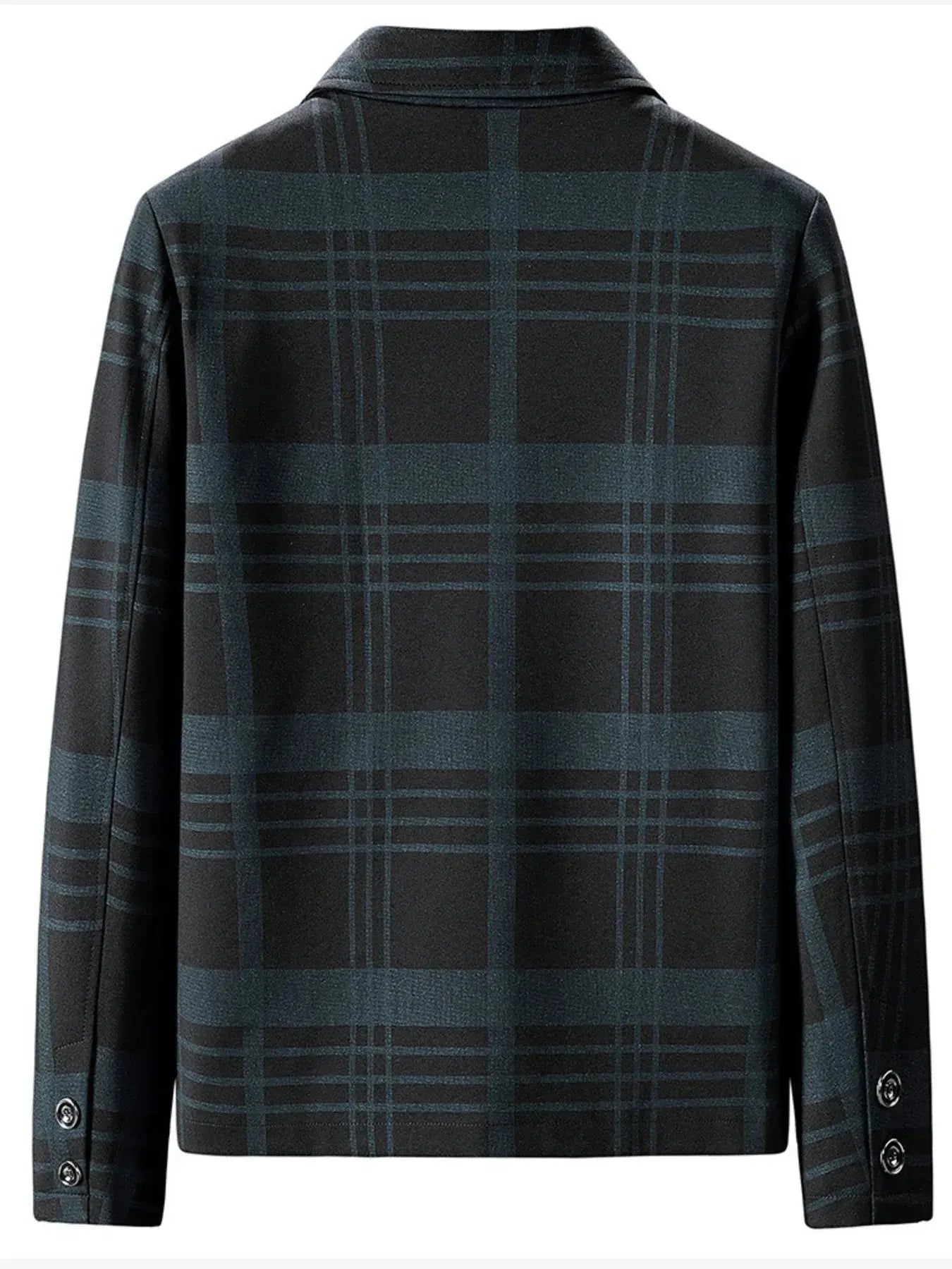 Men's Plus Size Plaid Zip Up Jacket With Zippered Pockets Simply Love