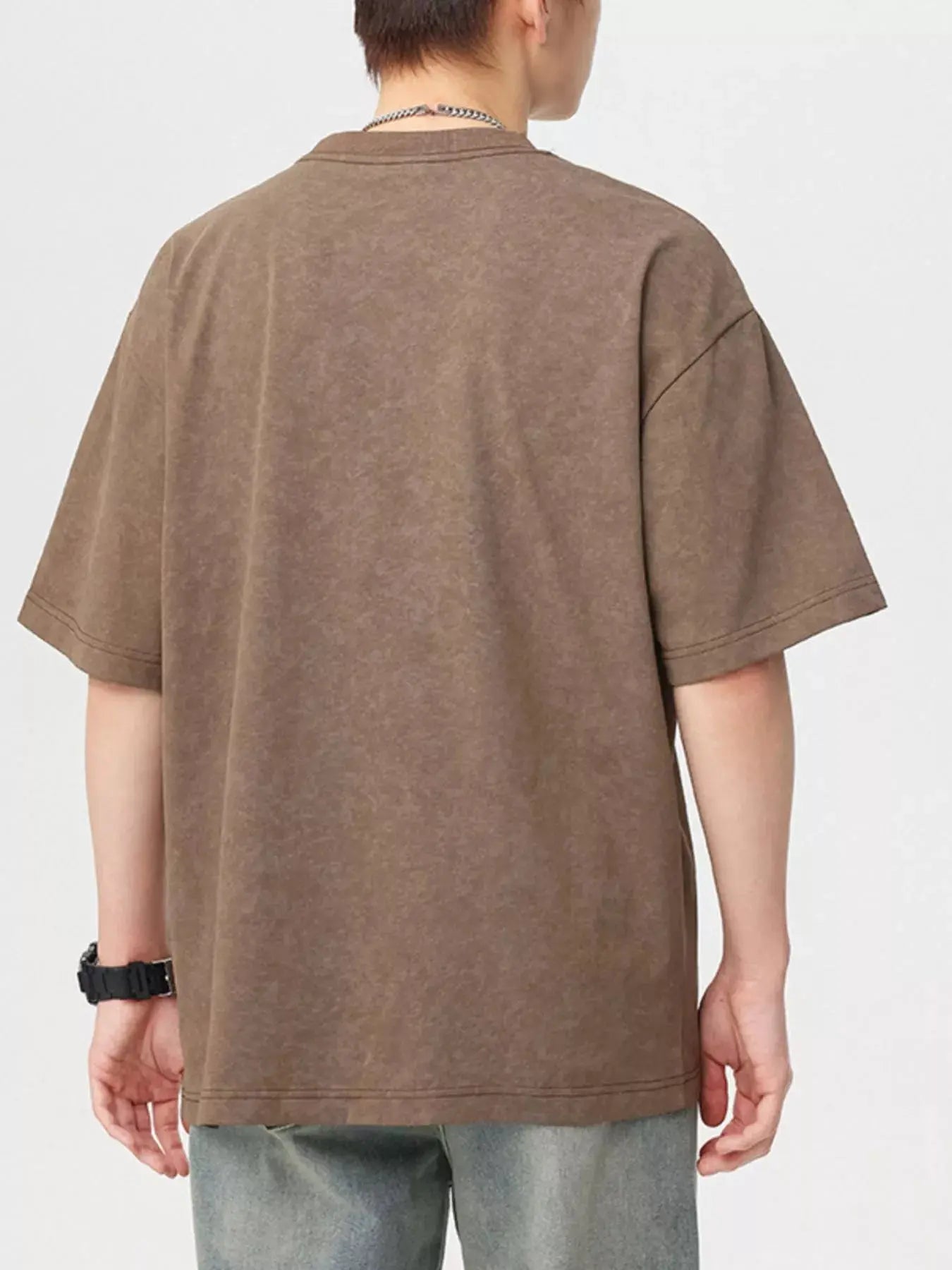 Men's Plus Size Vintage Washed Graphic Oversized T-Shirt Simply Love