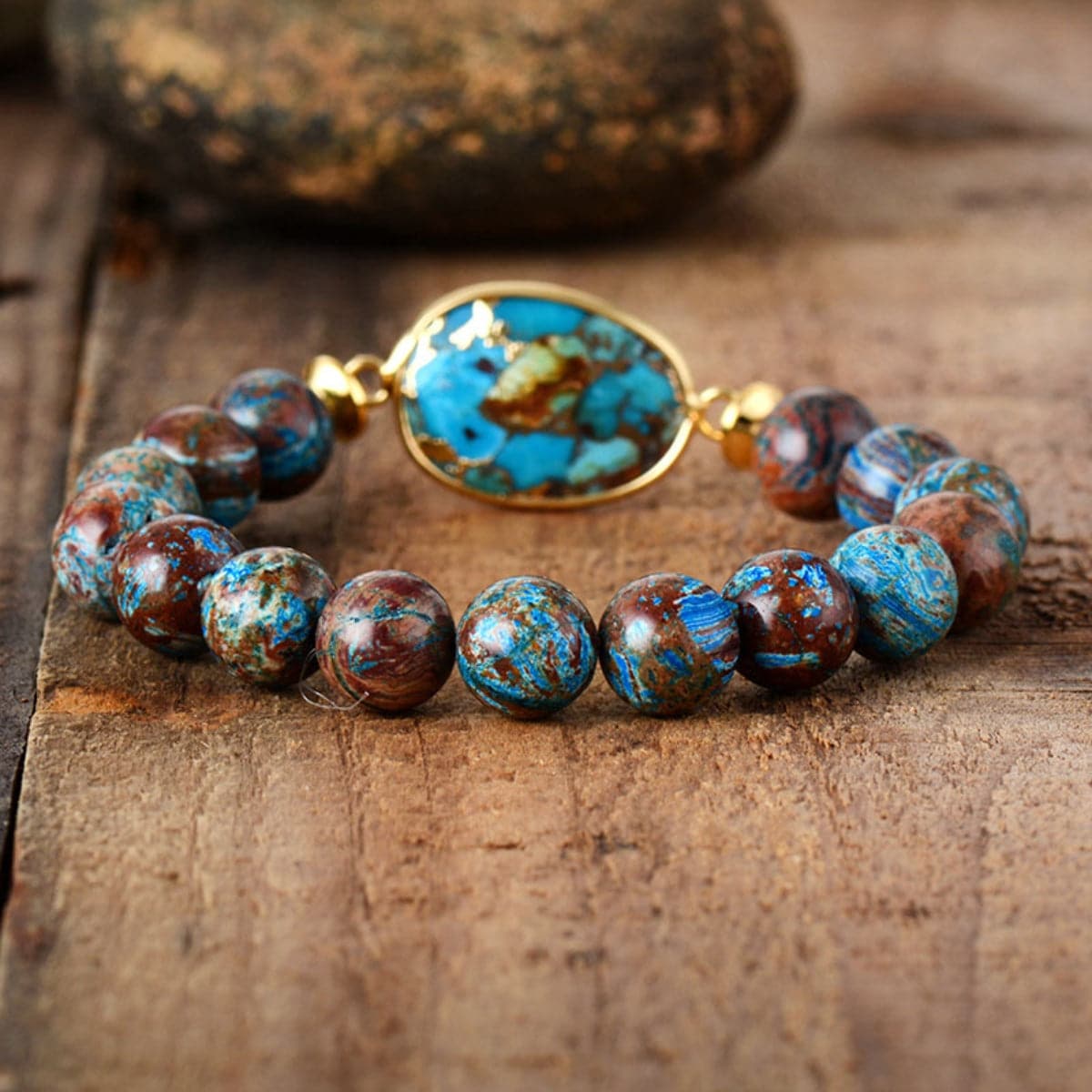 Natural Stone Beaded Bracelet.