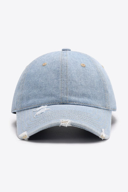 Distressed Adjustable Baseball Cap.