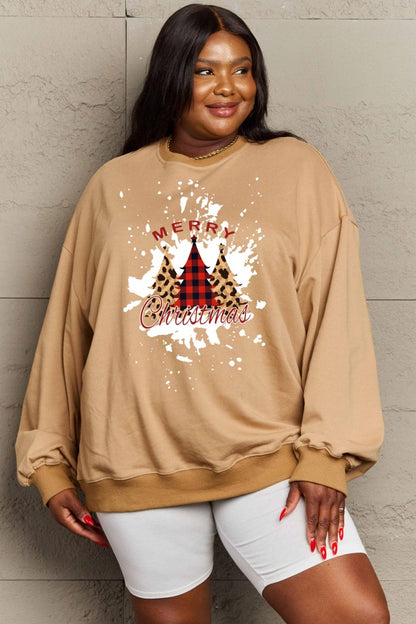 Simply Love Full Size MERRY CHRISTMAS Graphic Sweatshirt.