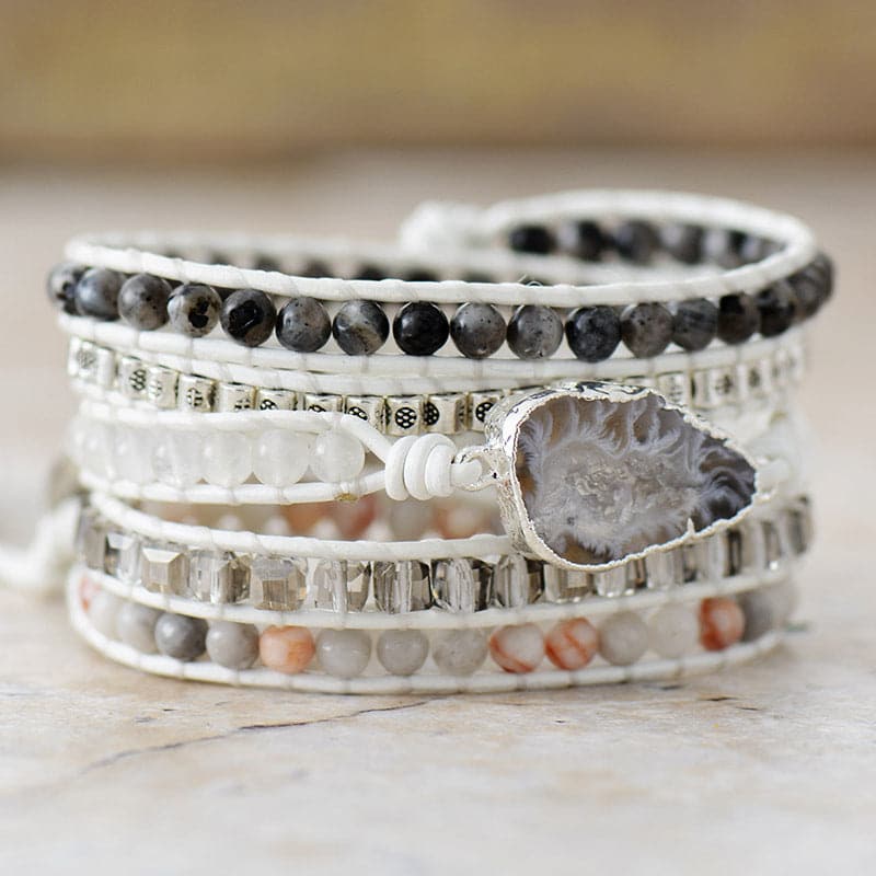 Natural Stone Layered Bracelet.