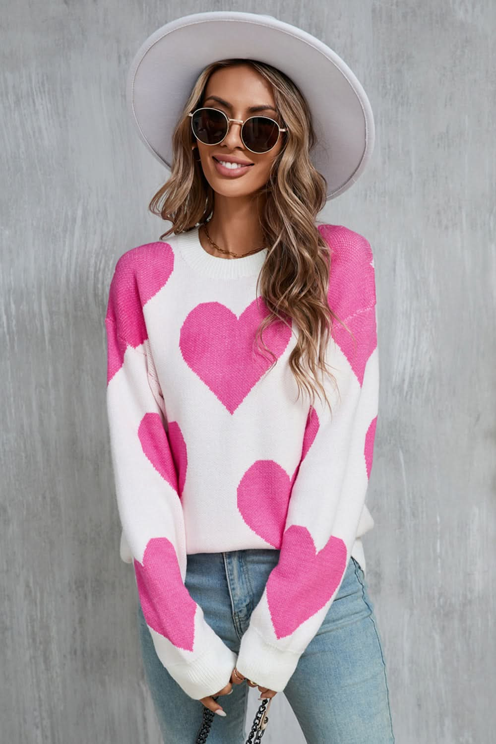 Heartfelt angel wings oversized sweater with dropped shoulders