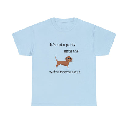 Dachshund Weiner Party Short Sleeve Tee