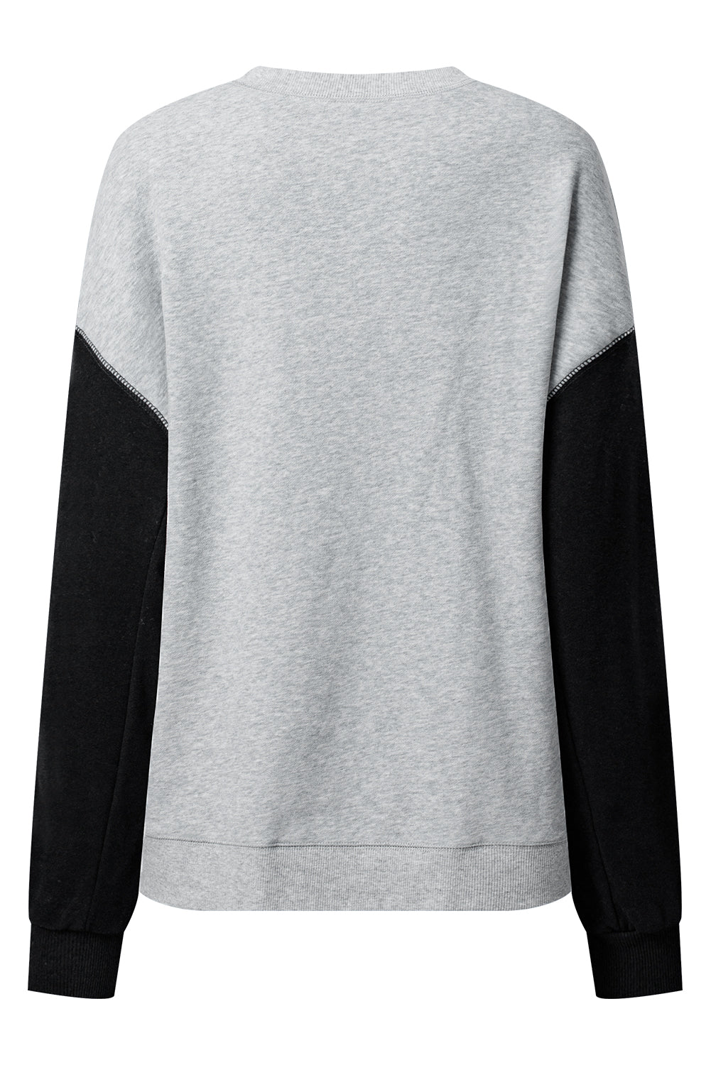 Chic gray drop shoulder pullover