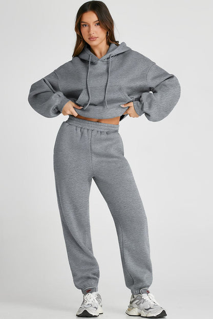 Chic hooded top & joggers set