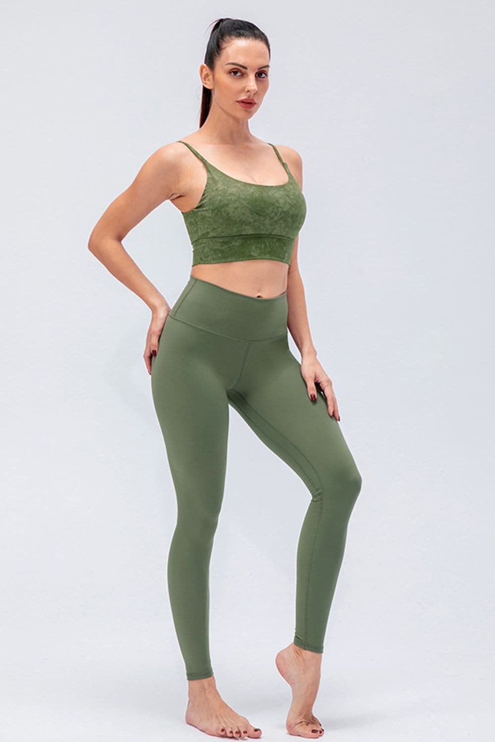 Wide Waistband Slim Fit Active Leggings.