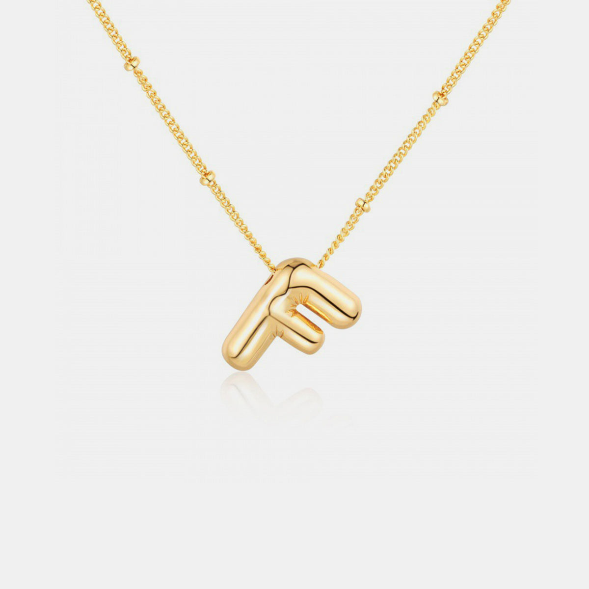 Golden Glow Bubble Initial Necklace – Make Your Statement Shine! Coco’s Tee Boutique