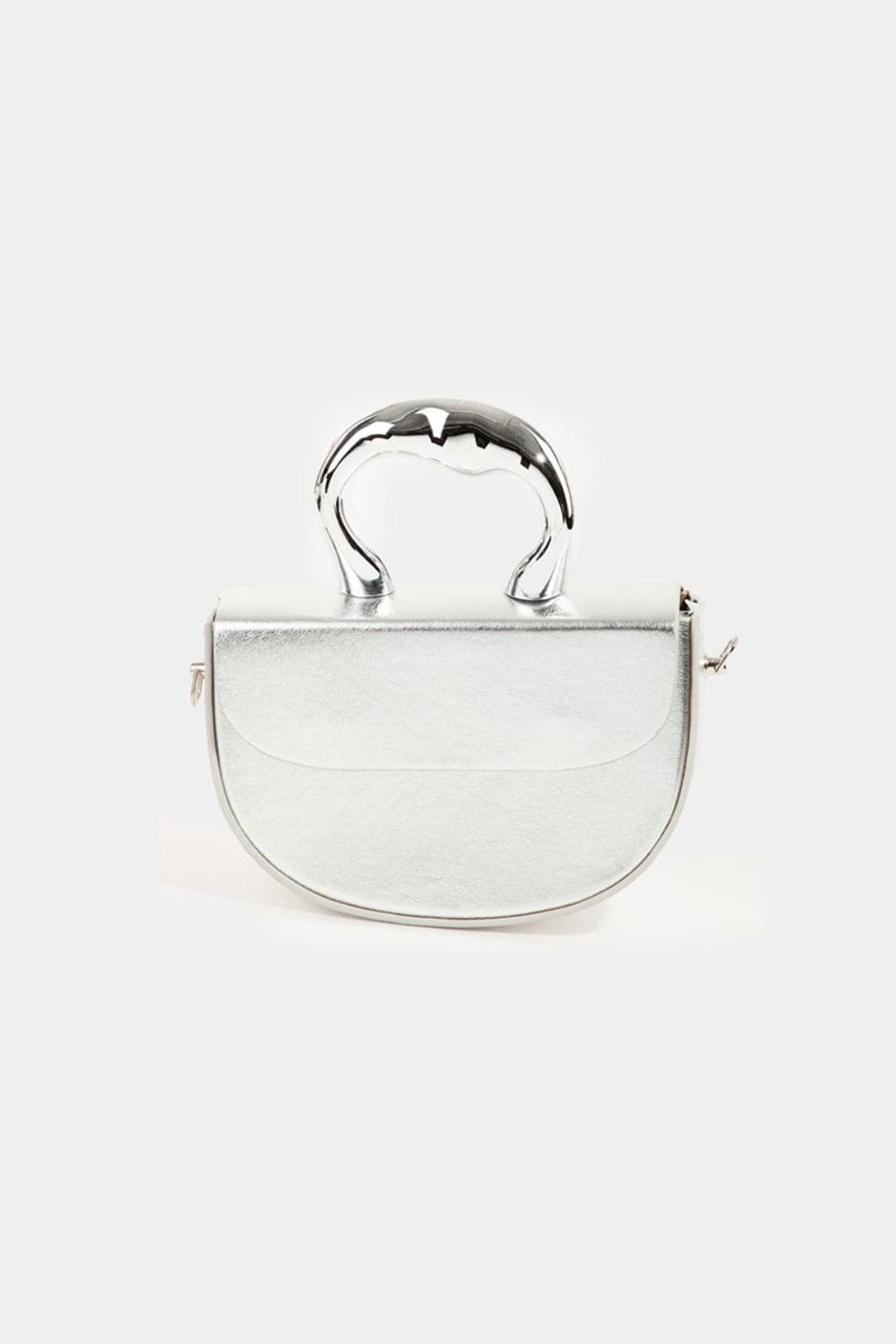 Fame glossy semi-circle handbag