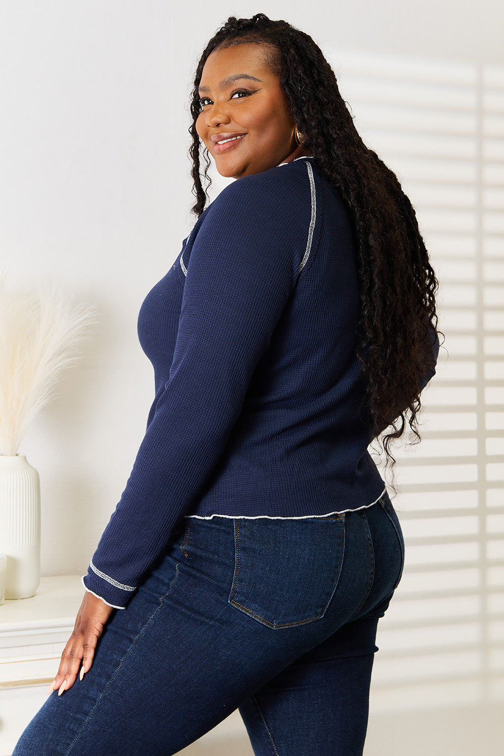 ShopBasicbae: Long Sleeve Round Neck Top