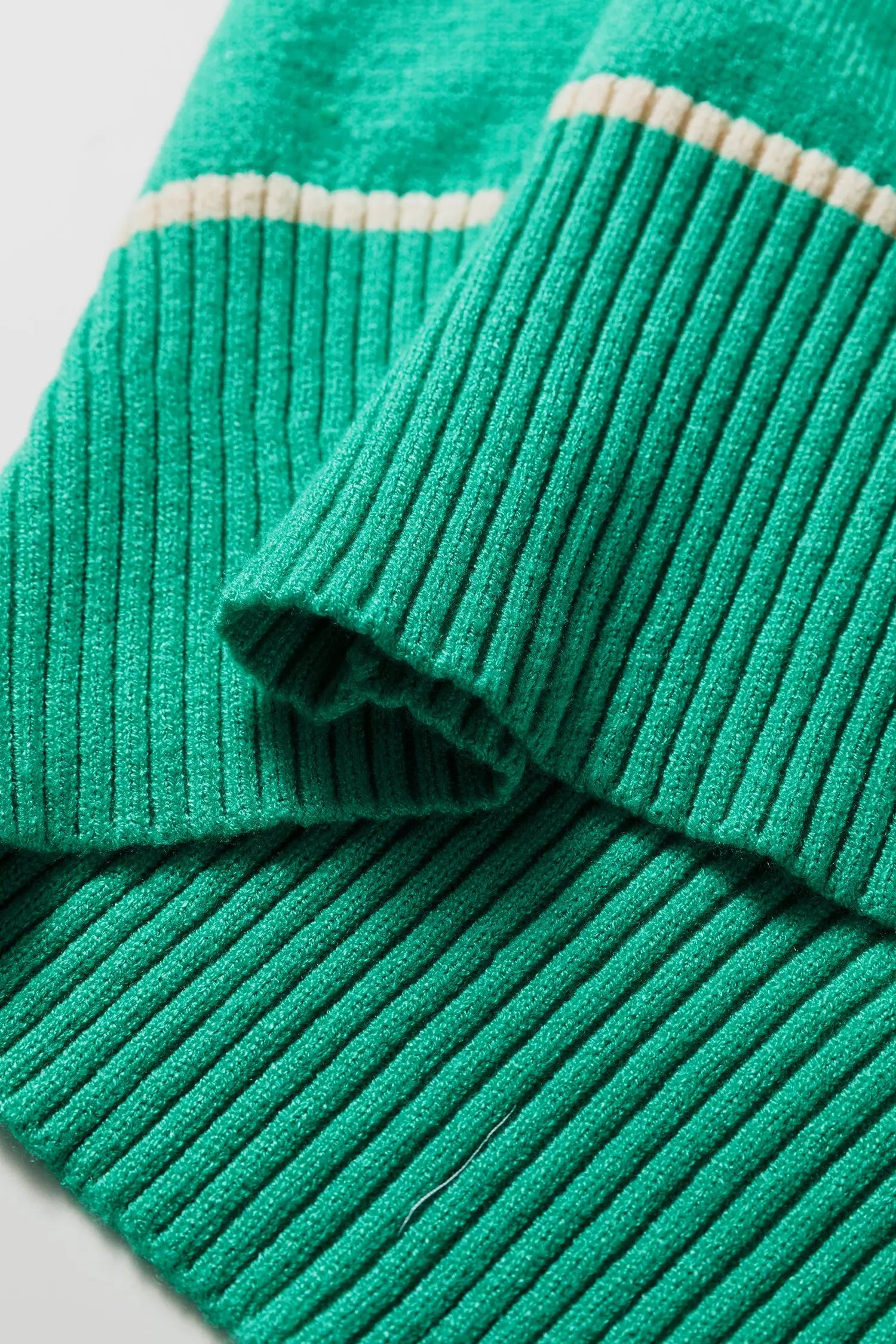 Sea Green Contrast Detail Drop Shoulder Baggy Oversized Knit Sweater Dear-Lover Dropshipping