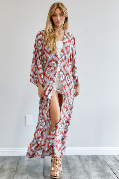 Bohemian Printed Kimono Jacket