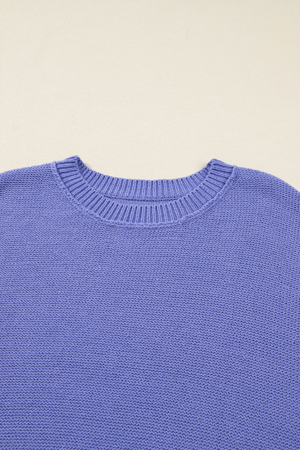 Wisteria Plus Size Striped Trim Knit Drop Shoulder Sweater Loose Fit Dear-Lover Dropshipping