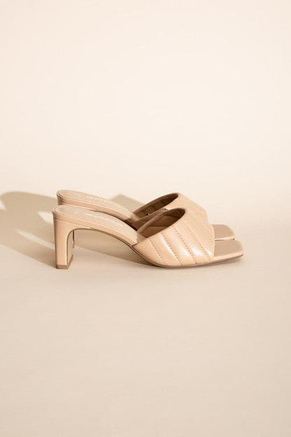 W-NINA Slide Mule Heels.