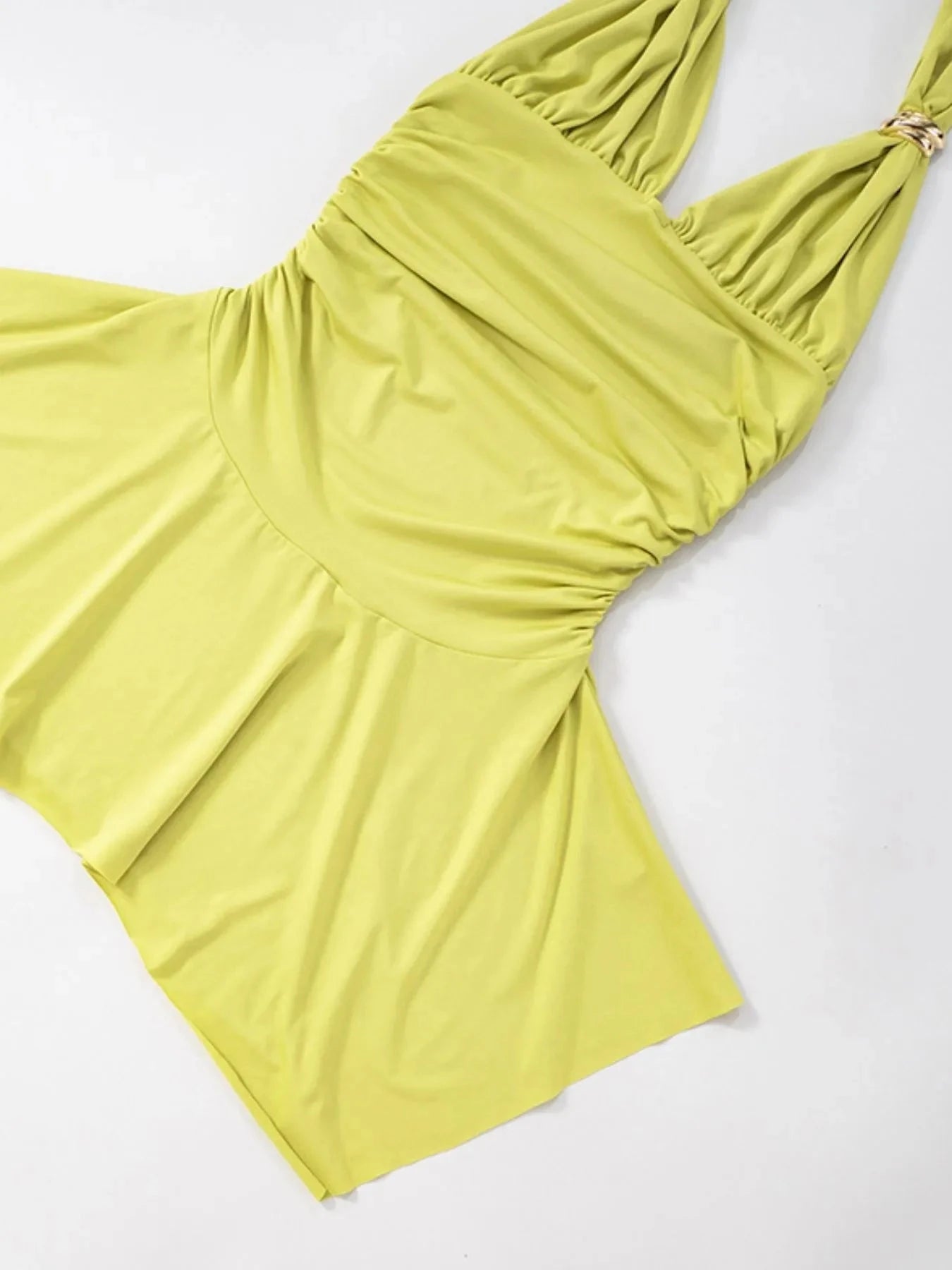 Ruched Halter Neck Bodycon Mini Dress Coco’s Tee Boutique