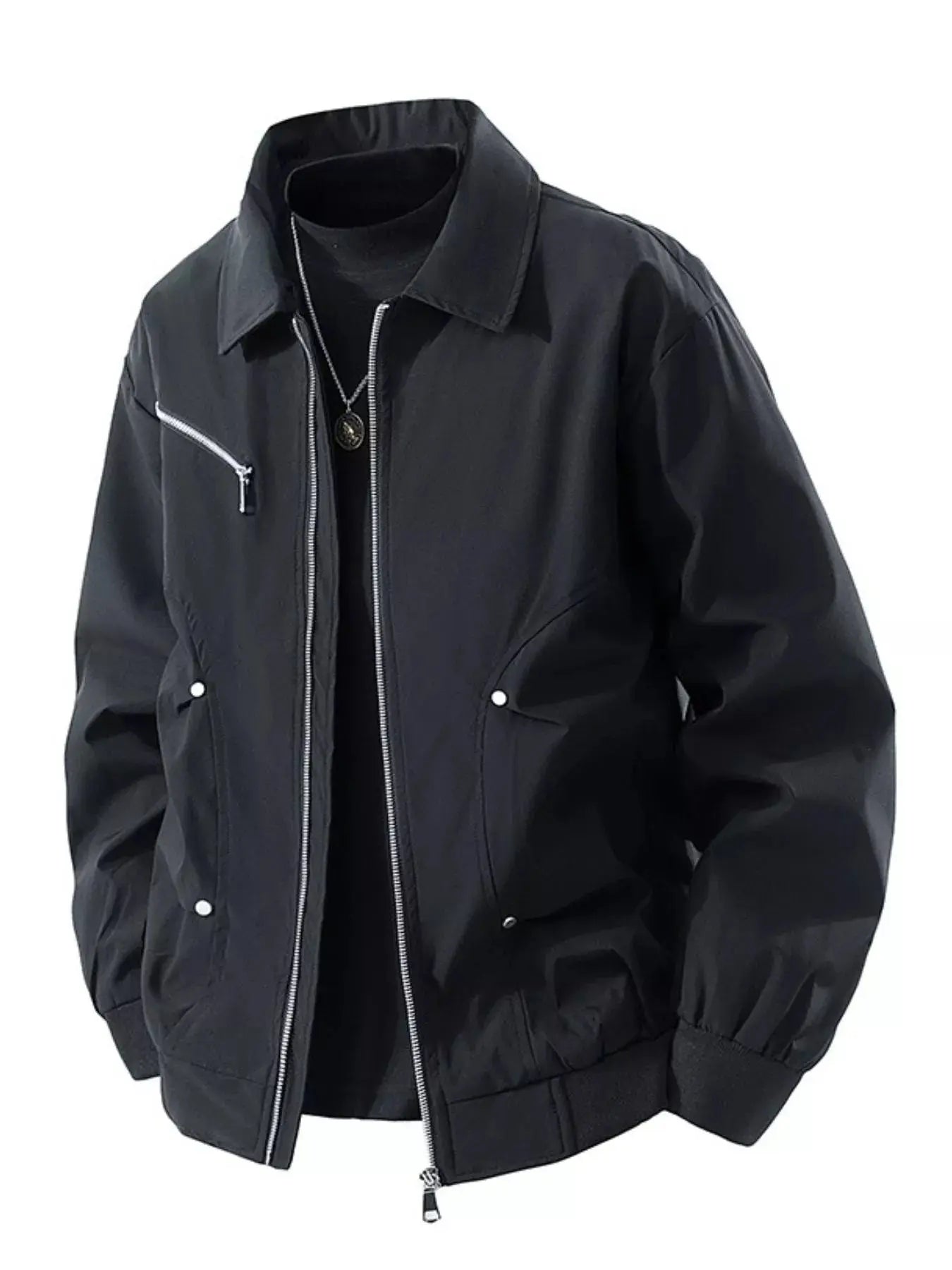 Men's Plus Size Casual Lightweight Zip-Up Bomber Jacket Simply Love