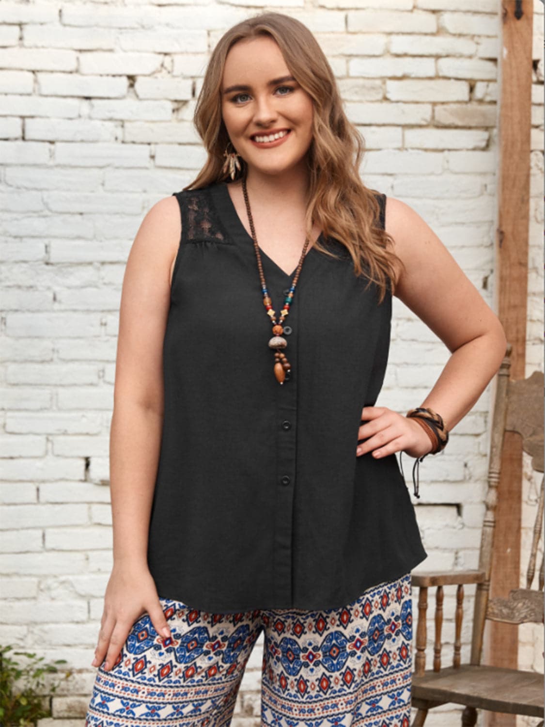 Plus Size V-Neck Tank.