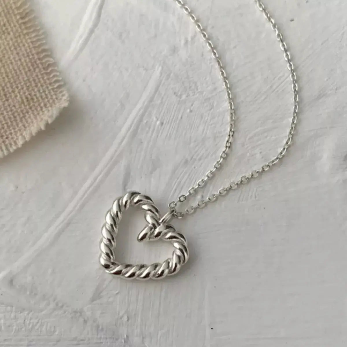 925 Sterling Silver Heart Necklace Simply Love
