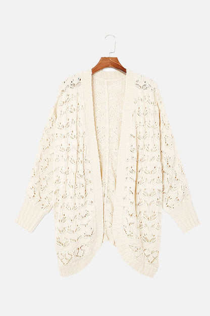 Plus Size Open Front Long Sleeve Cardigan.